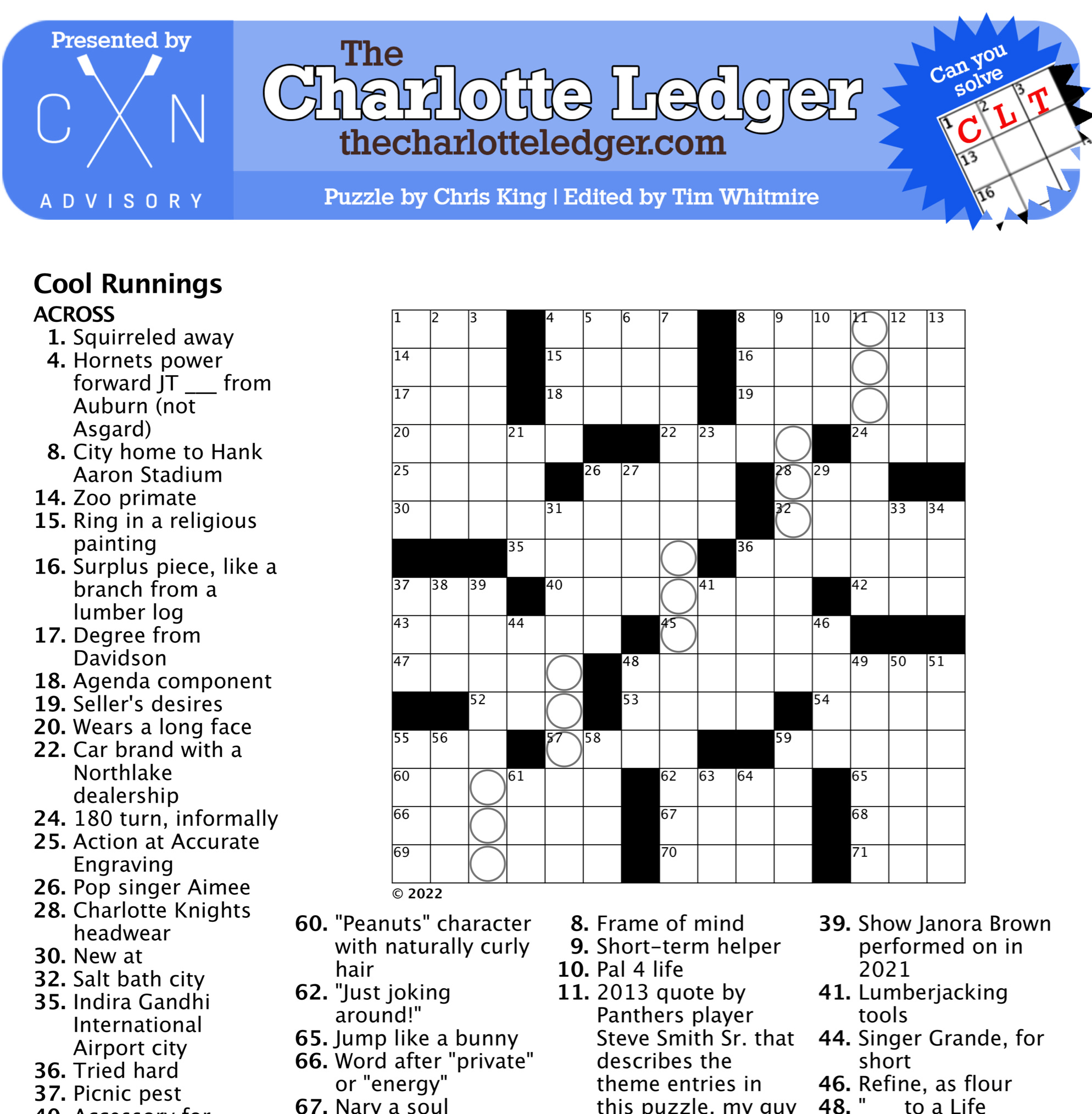 free daily printable crossword puzzles