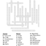 Chemical Names Formulas Crossword WordMint