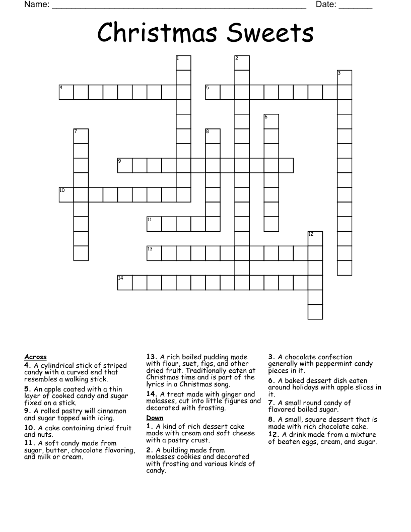 rich cake crossword clue