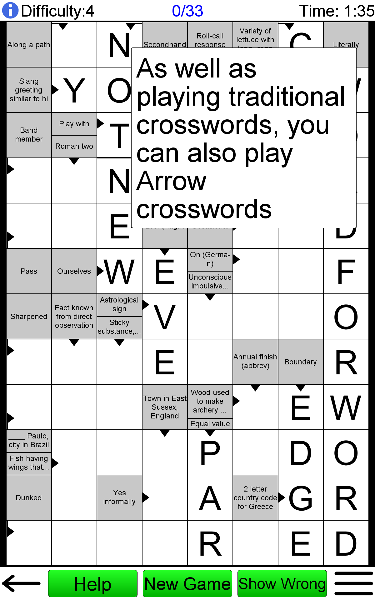 Compact Crossword App On Amazon Appstore