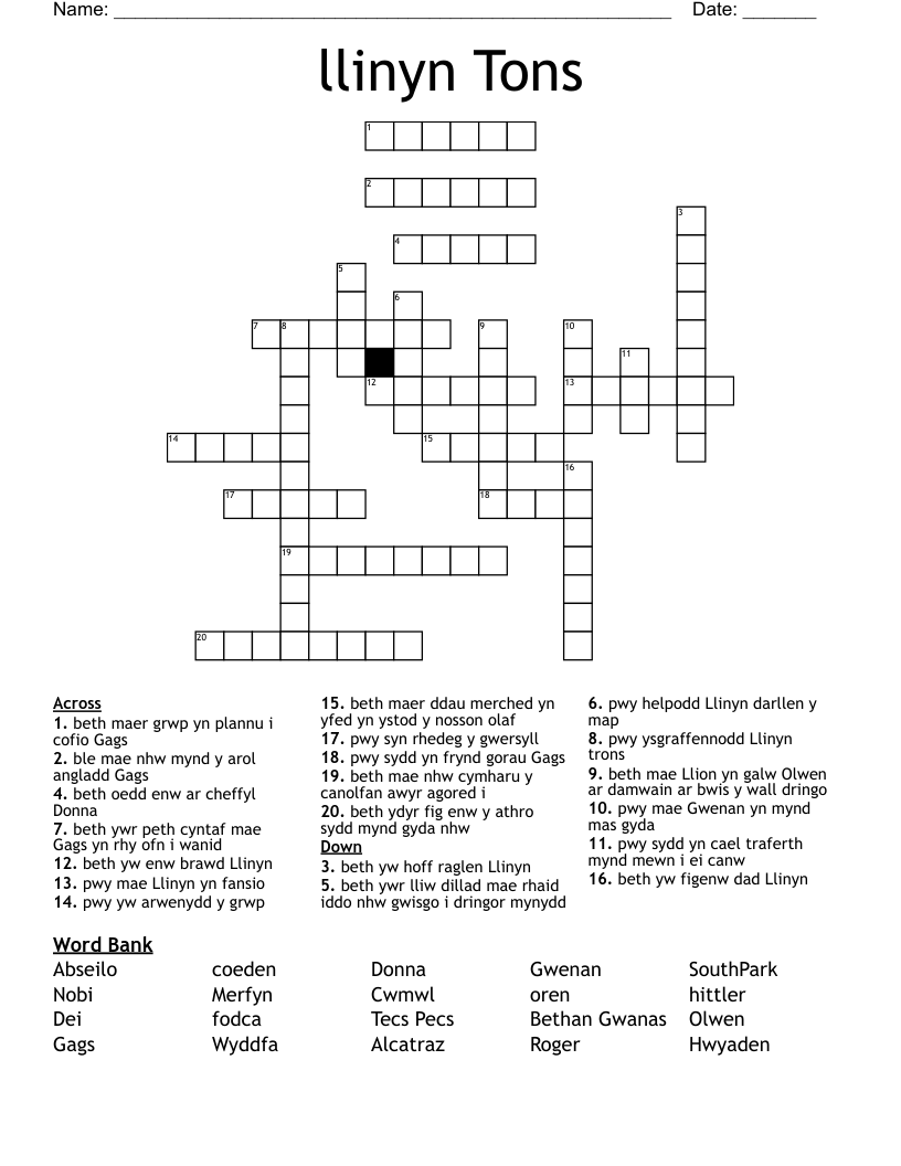 Croesair Nadolig Crossword WordMint