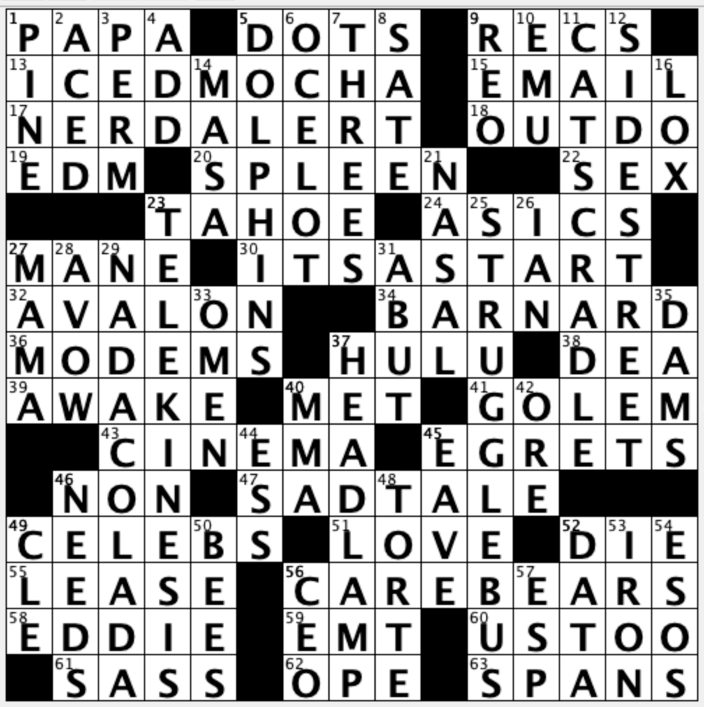 creature of jewish folklore crossword