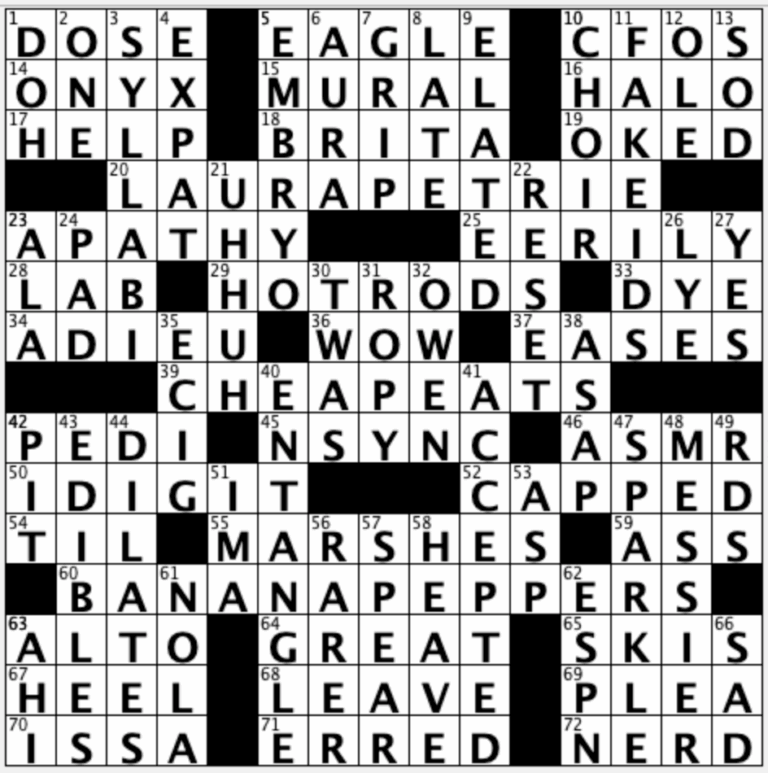 Crossword Blog Answers For July 1 2024 By Sally Hoelscher