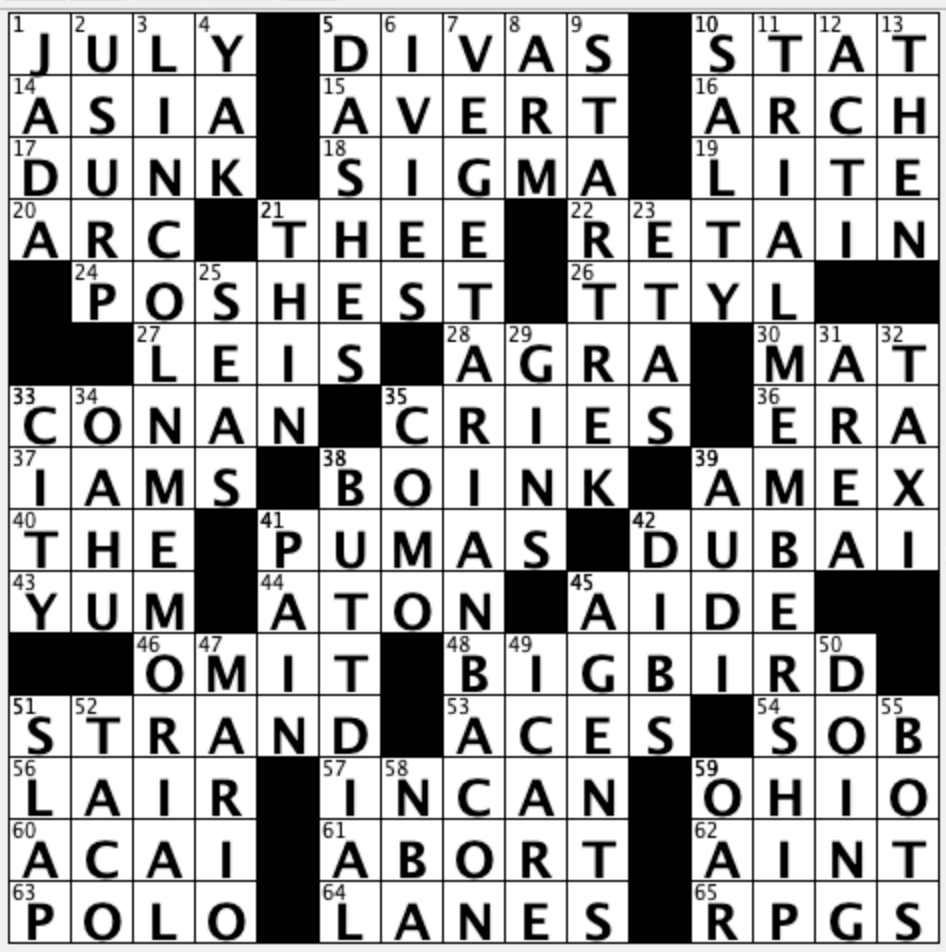 Crossword Blog Answers For June 13 2024 By Sally Hoelscher