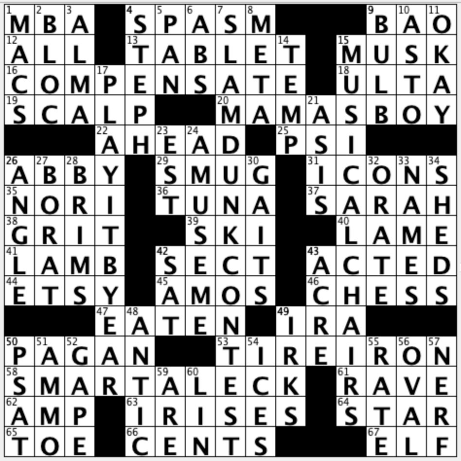 Crossword Blog Answers For June 9 2024 By Sally Hoelscher