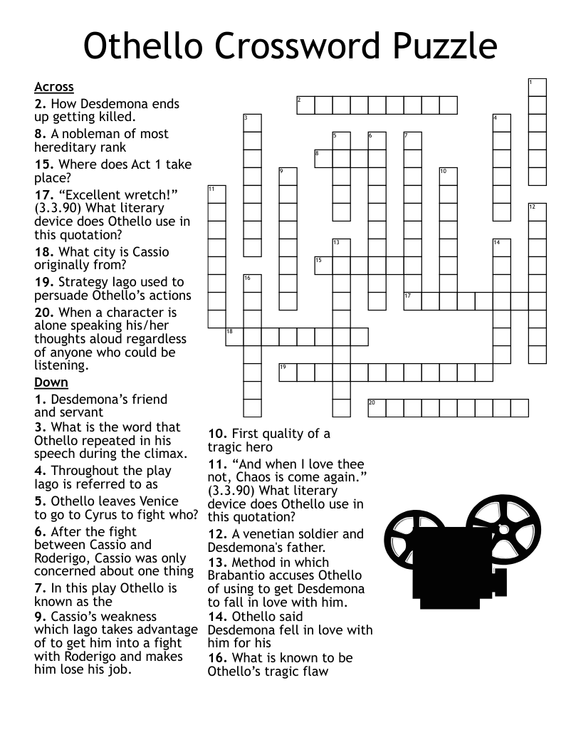Crossword For The Novel The Novice WordMint