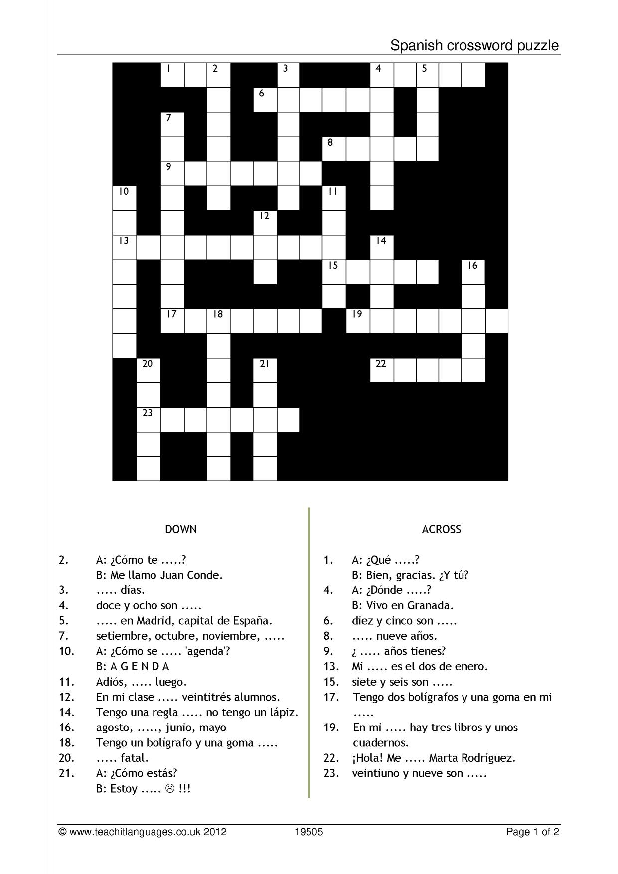 spanish for that crossword