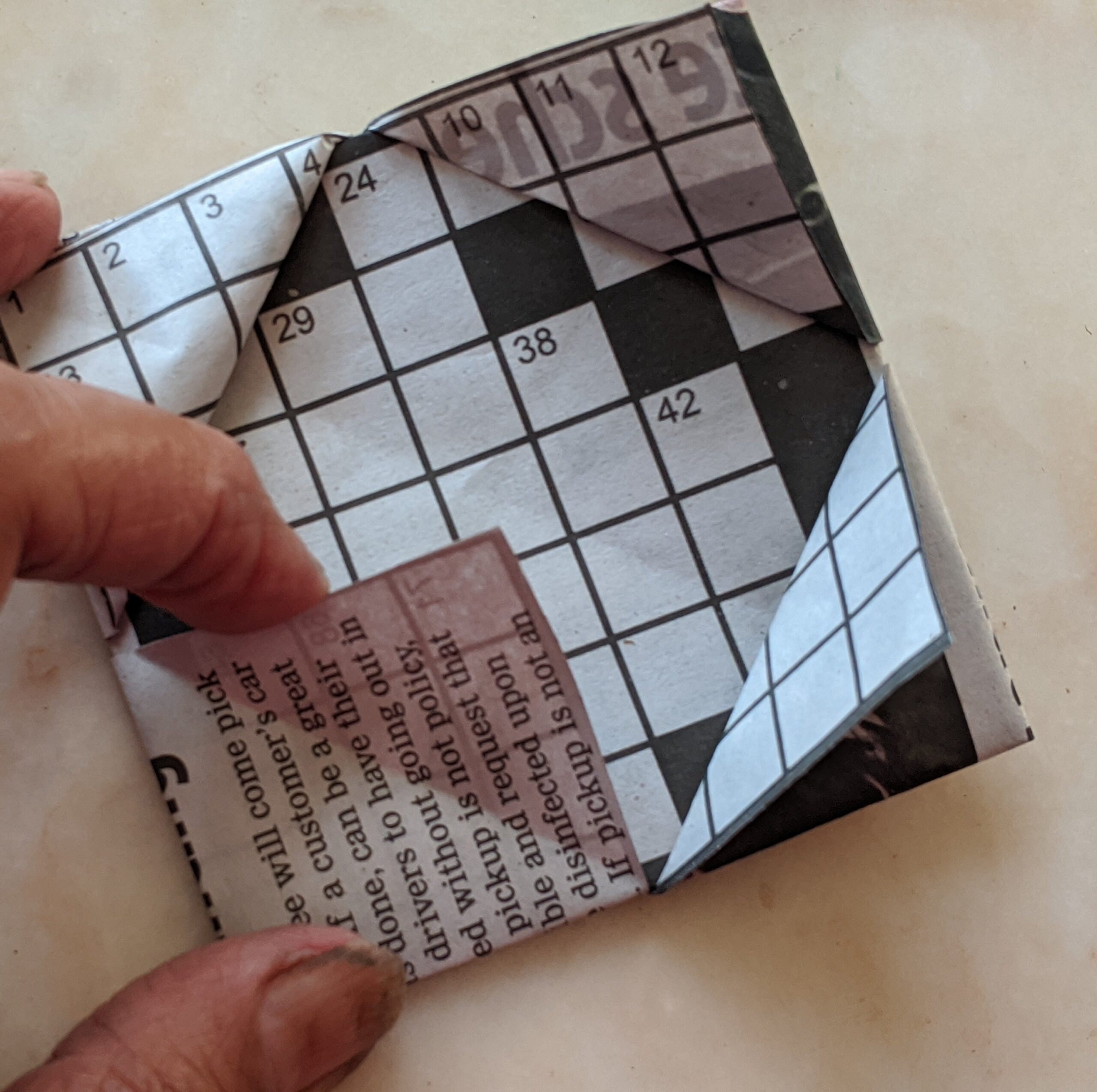Crossword Puzzle Origami Frame Something From Almost Nothing 2 Playful Bookbinding And Paper Works
