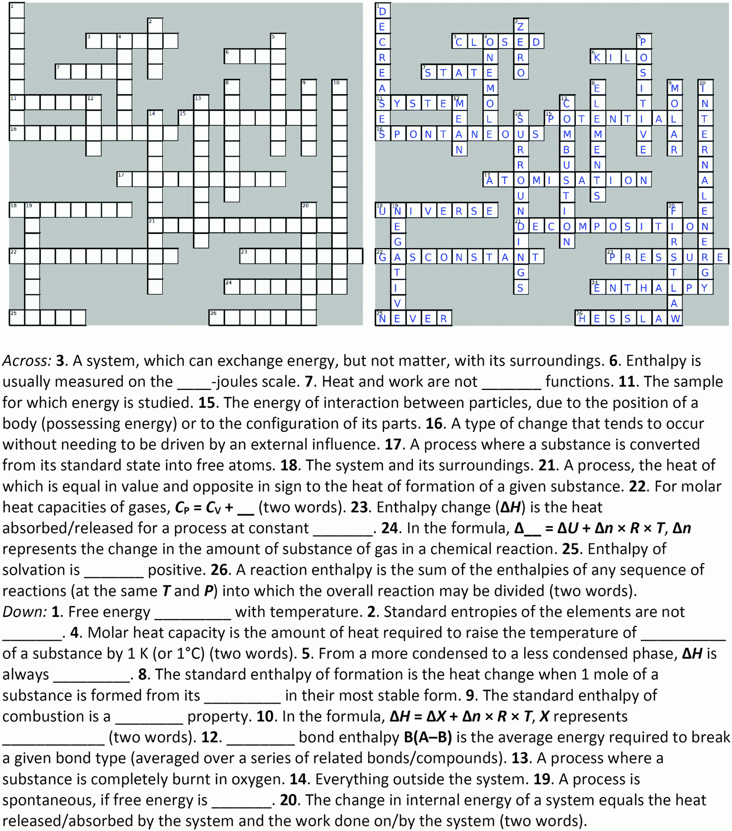 Crossword Puzzles For Chemistry Education Learning Goals Beyond Vocabulary Chemistry Education Research And Practice RSC Publishing DOI 10 1039 C6RP00018E