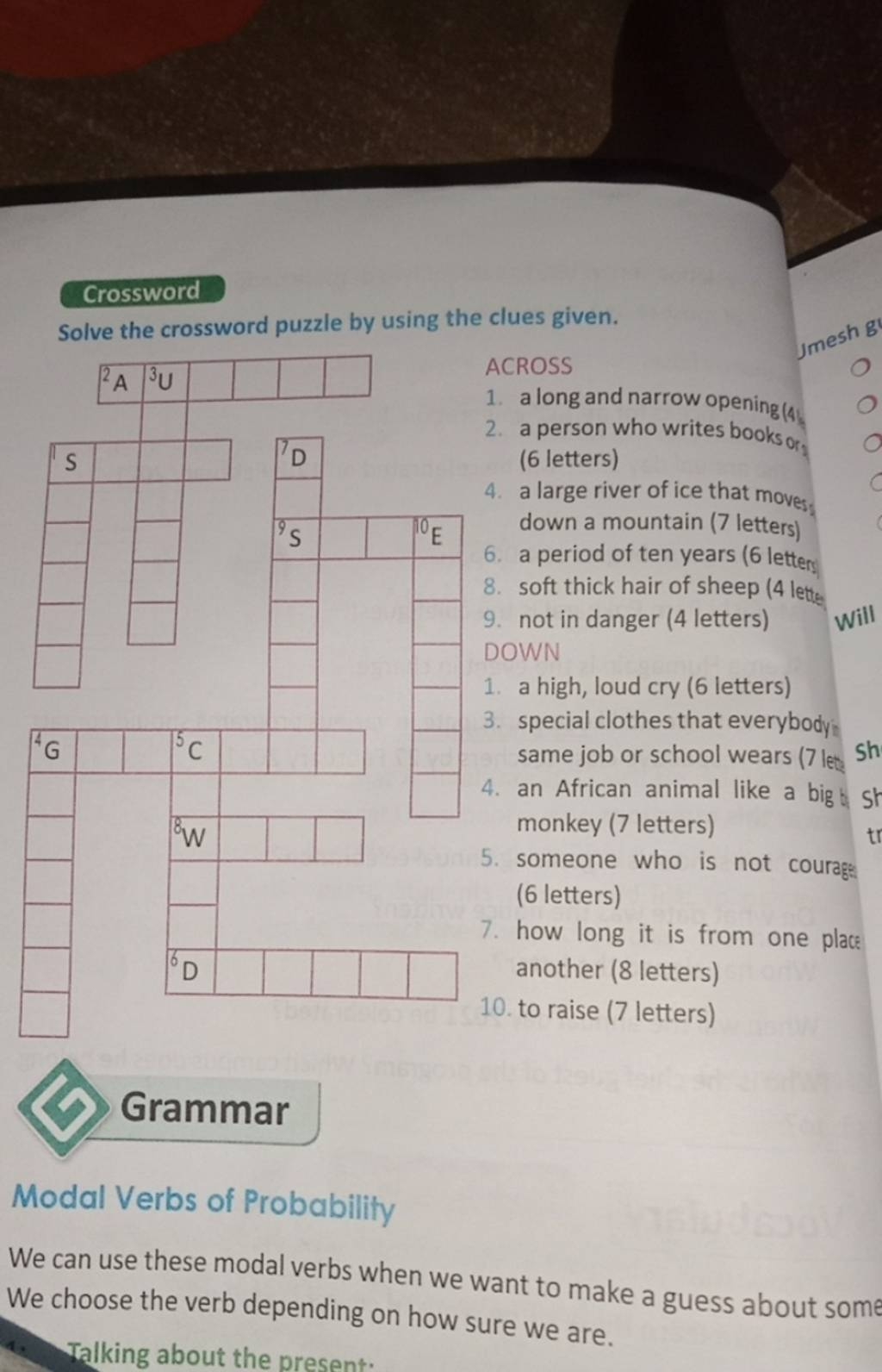 Crossword Solve The Crossword Puzzle By Using The Clues Given ACROSS A L 