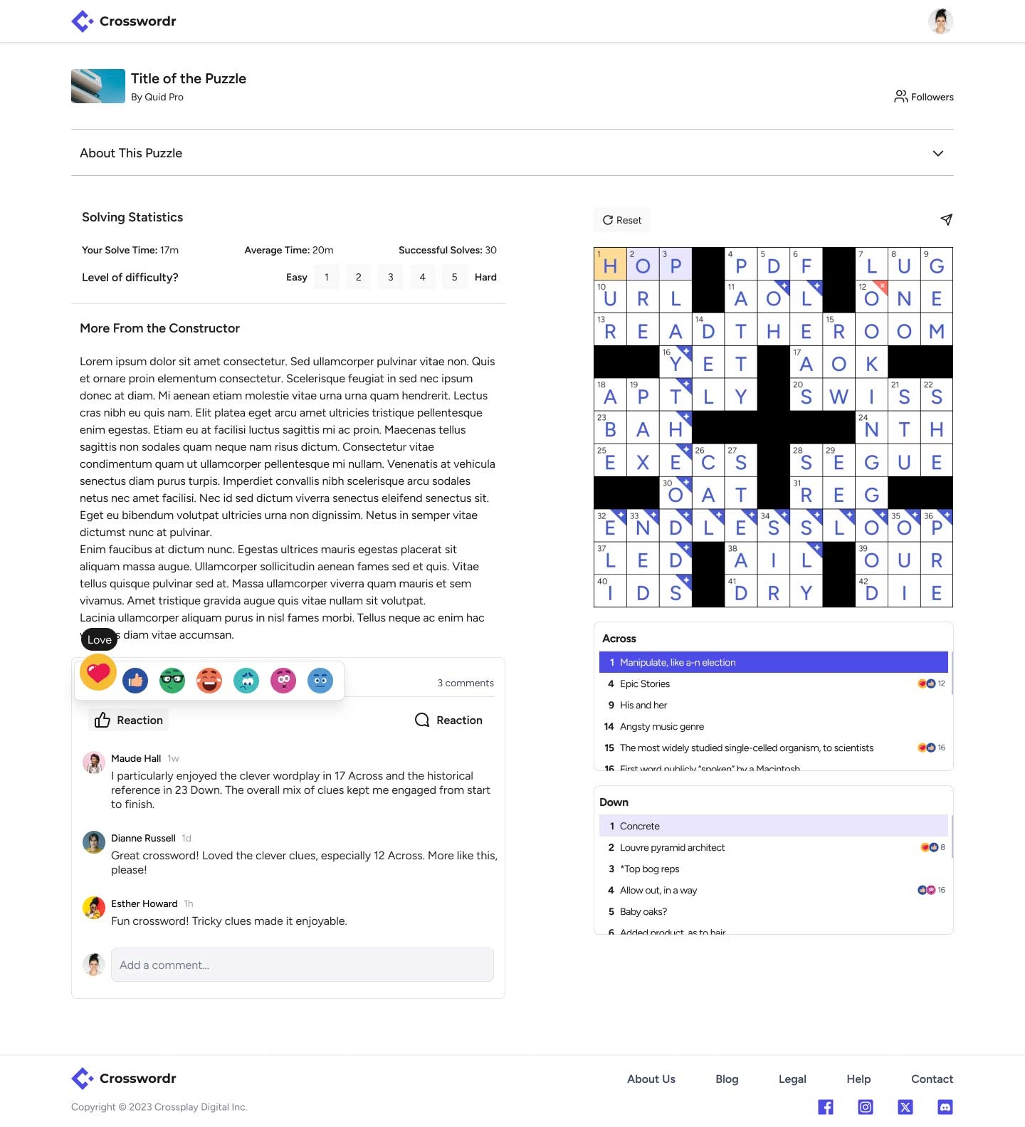 Crosswordr Community