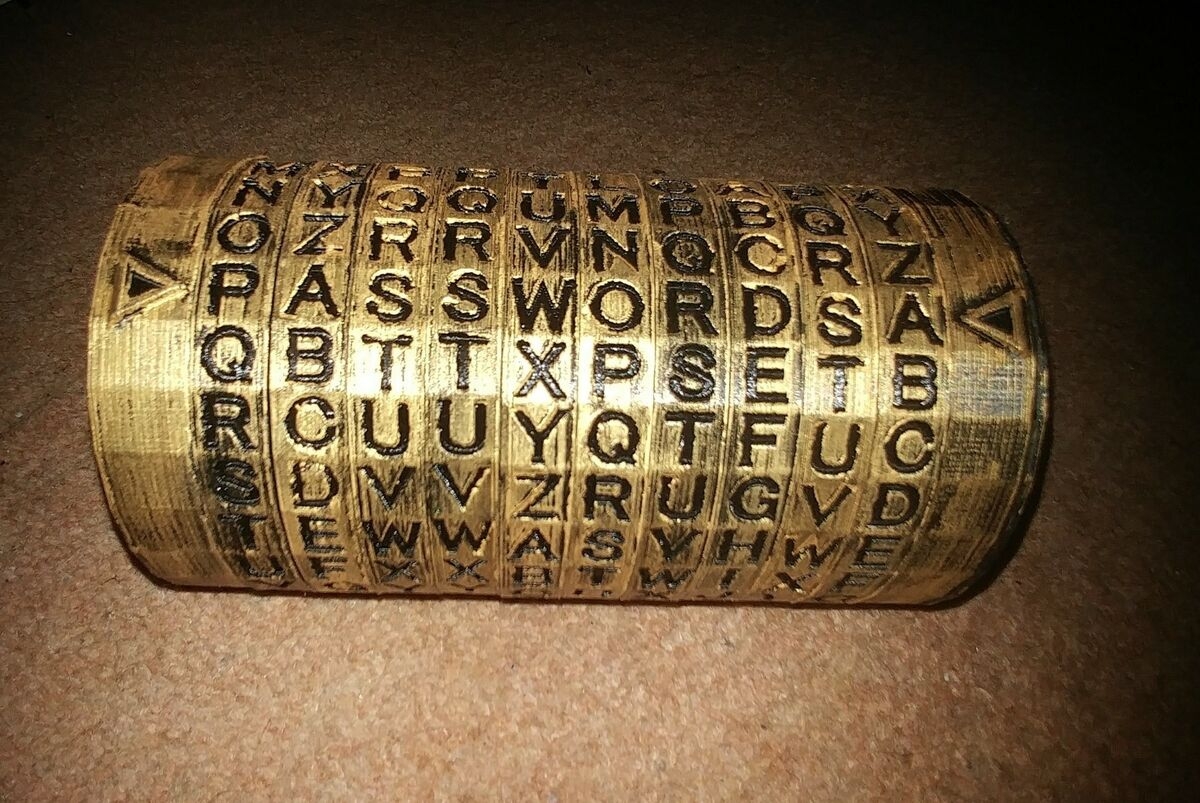 Cryptex Puzzle Da Vinci Replica 3D Print Plastic 5 10 Letter Password Black Gold EBay