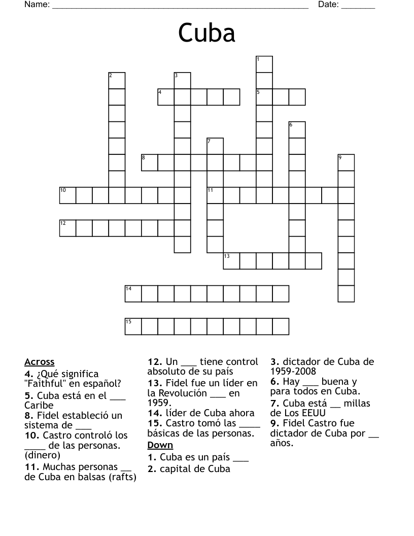 dance from cuba crossword clue