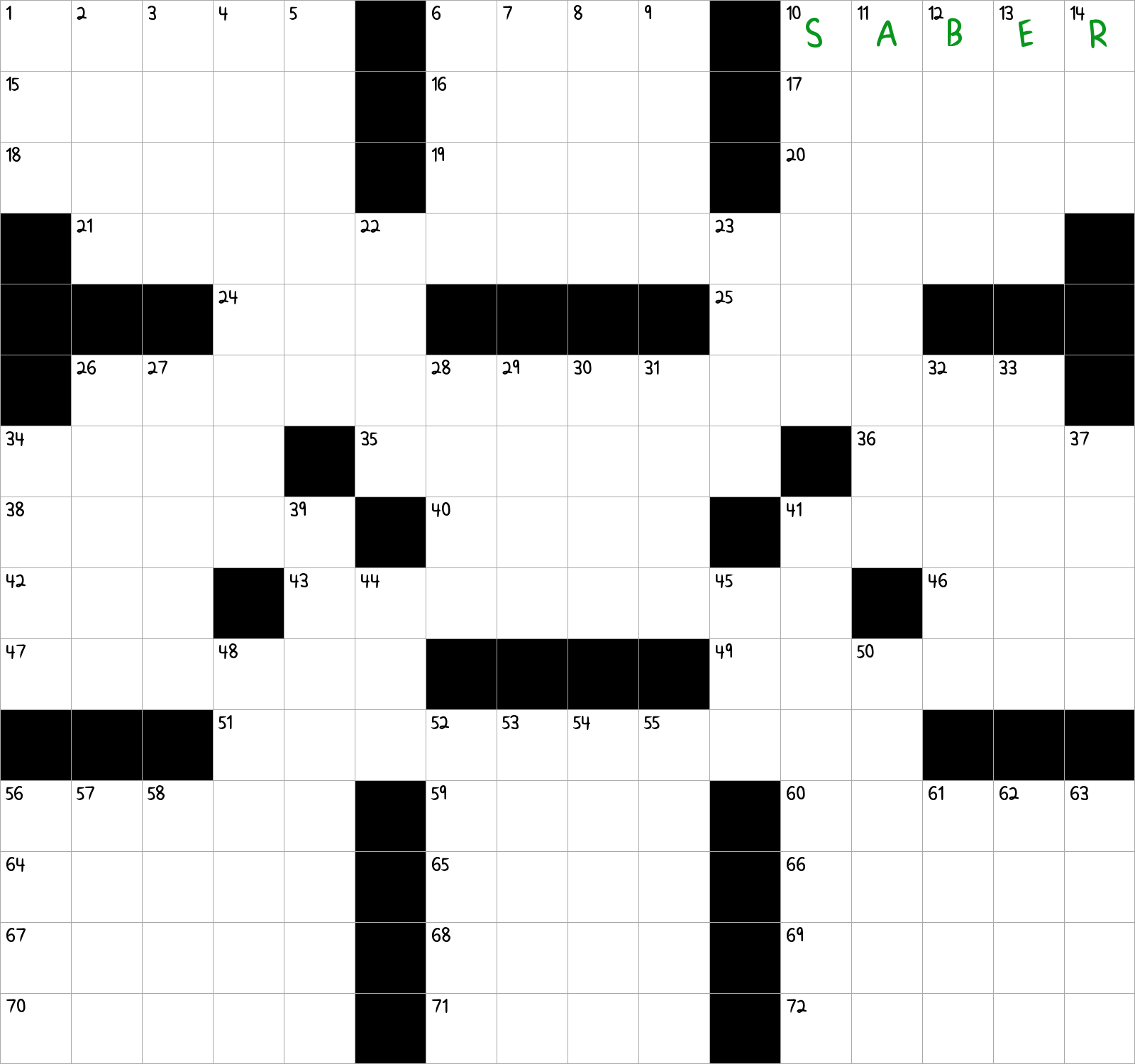 Curved Sword NYT Crossword Clue