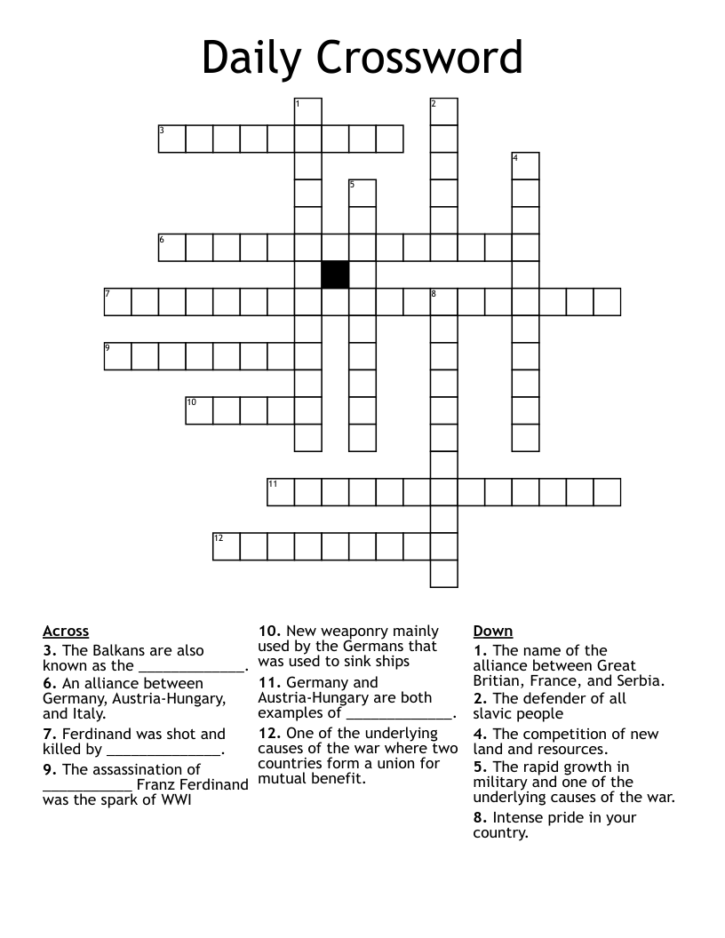 Daily Crossword WordMint