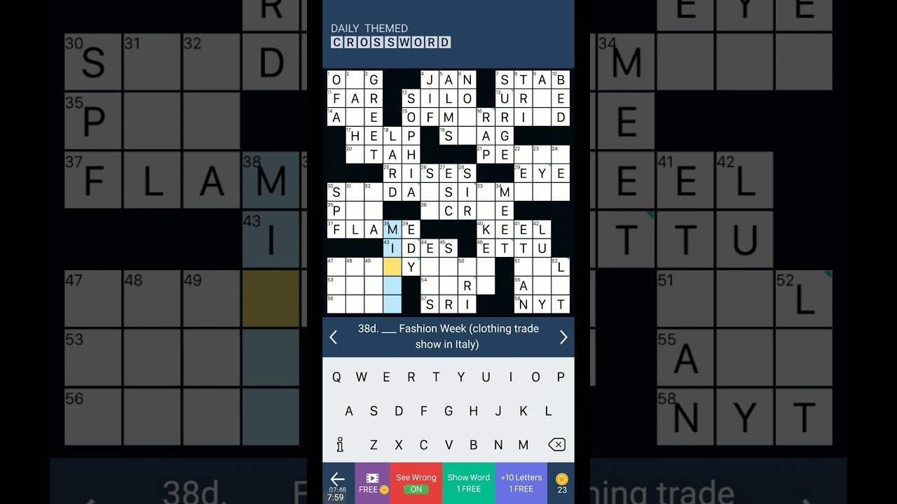 DAILY THEMED CROSSWORD PUZZLE FOR FRIDAY ACADEMICS YouTube