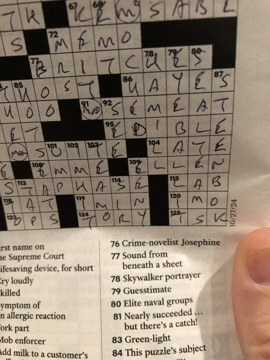 Dave Fecak On X 78 Down In Tomorrow s NYT Crossword MarkHamill You Made It Other Clues Include Jedi Foe And Feature Of James Earl Jones s Voice Https t co 9VInS5K7UH X