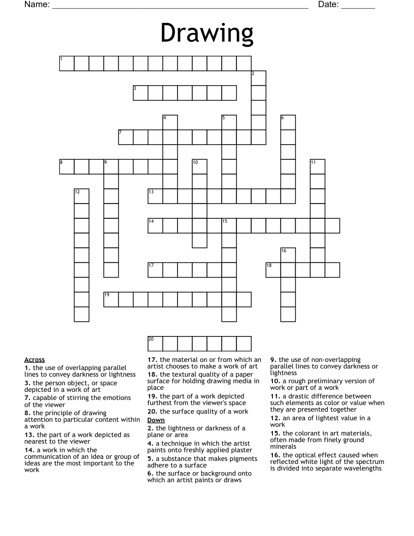 Drawing Crossword WordMint