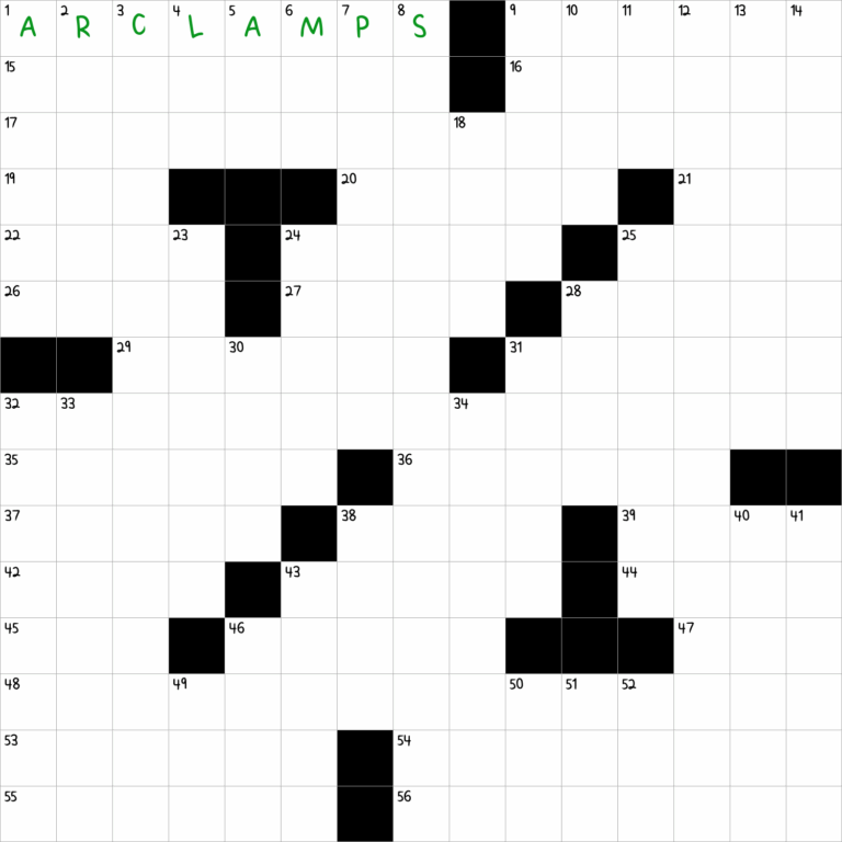 Early Electric Lights NYT Crossword Clue