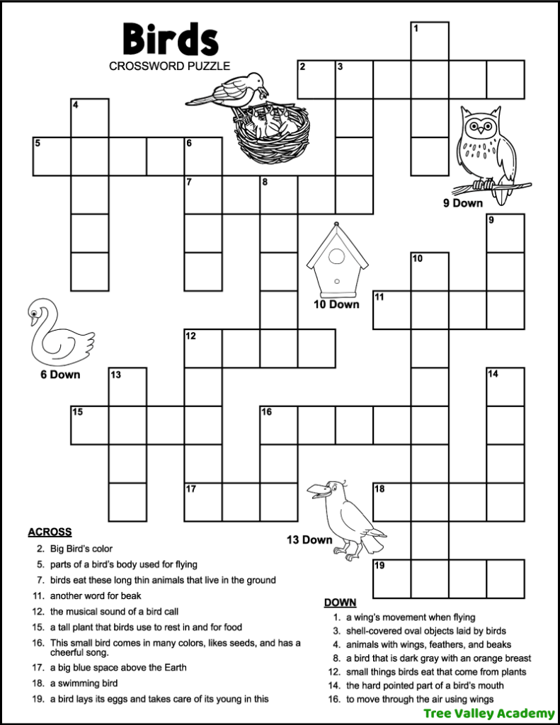 small duck crossword clue