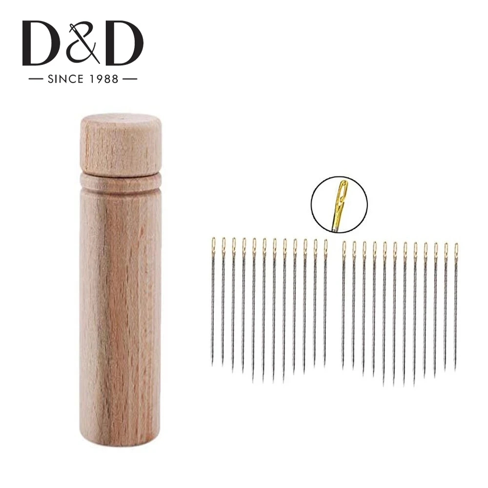 Embroidery Needle Holder Wooden Needle Case Sewing Needle Case Holder Needle Coaster 16 Pack 3 3 X 0 7 Inches Portable Perfect Travel Home Use Two Colors Available Crossword Clue