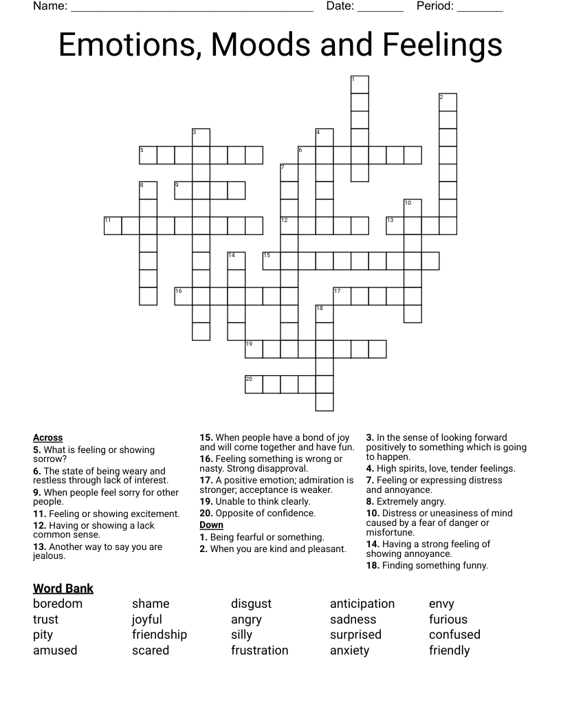 high spirits crossword clue
