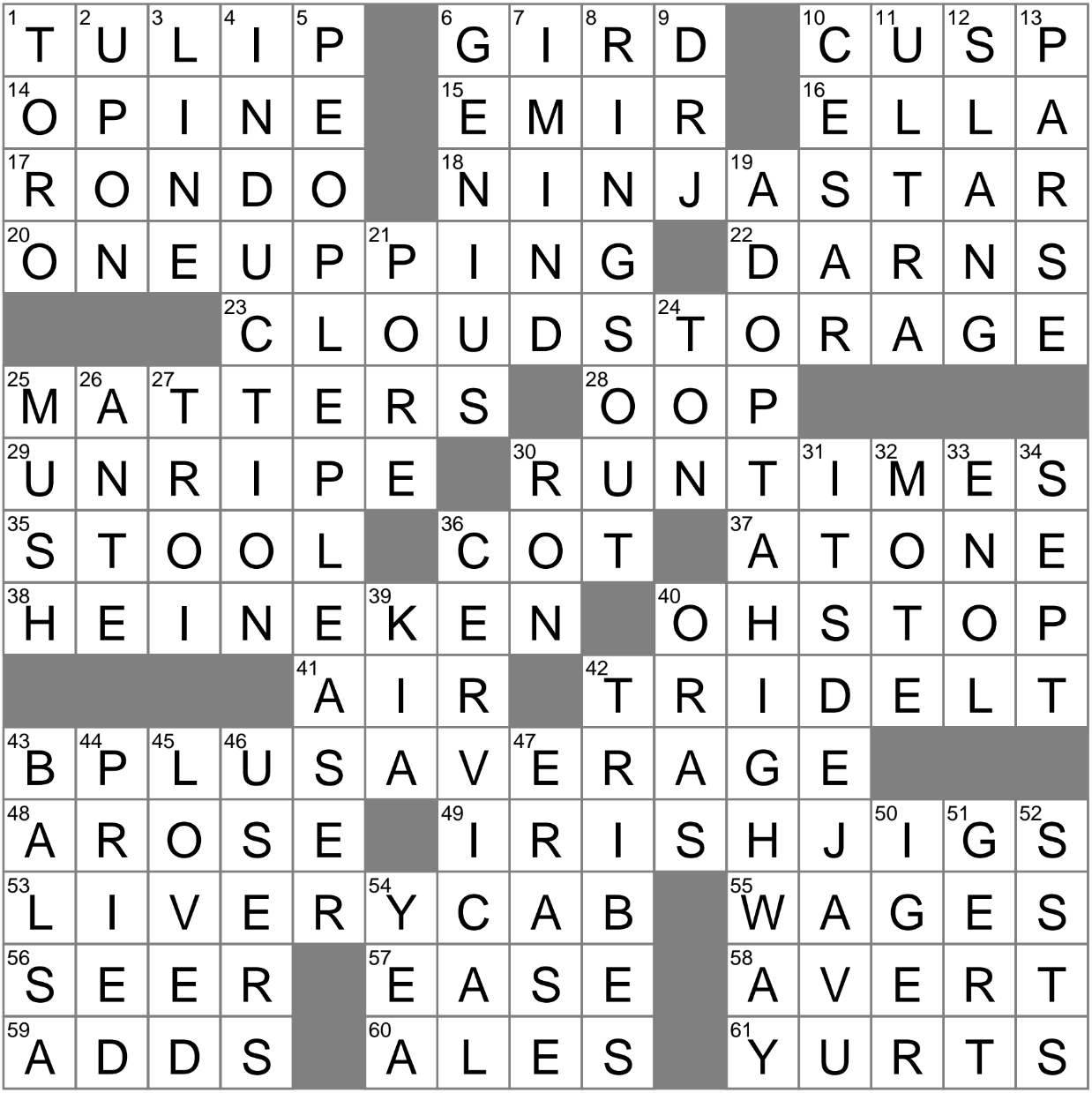 Flightless Birds Crossword Clue Archives LAXCrossword
