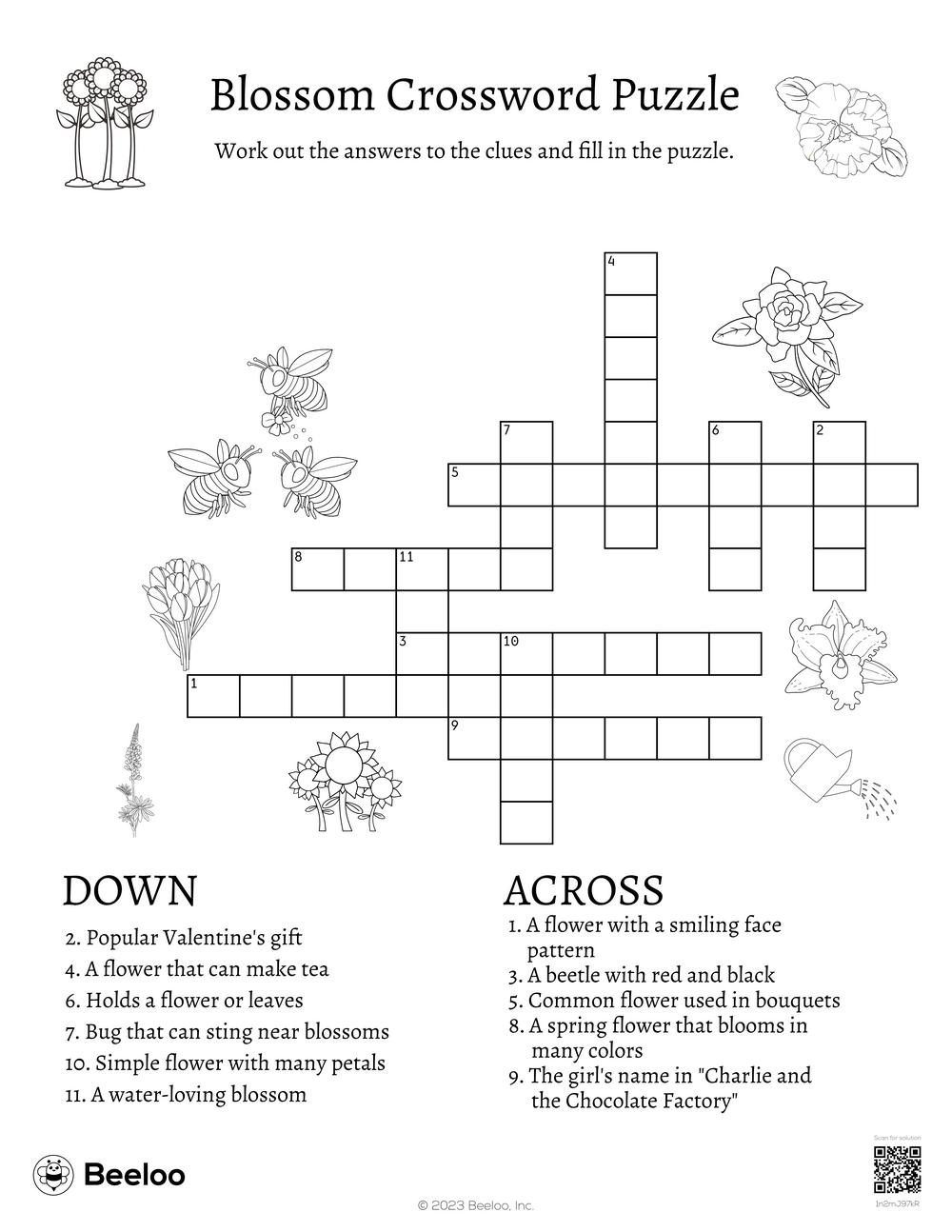 flower part crossword clue