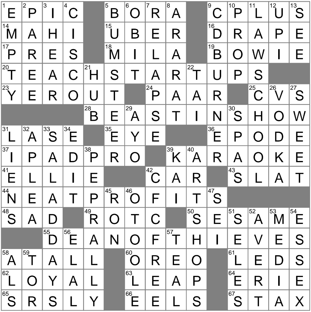 French City In Song Crossword Clue Archives LAXCrossword