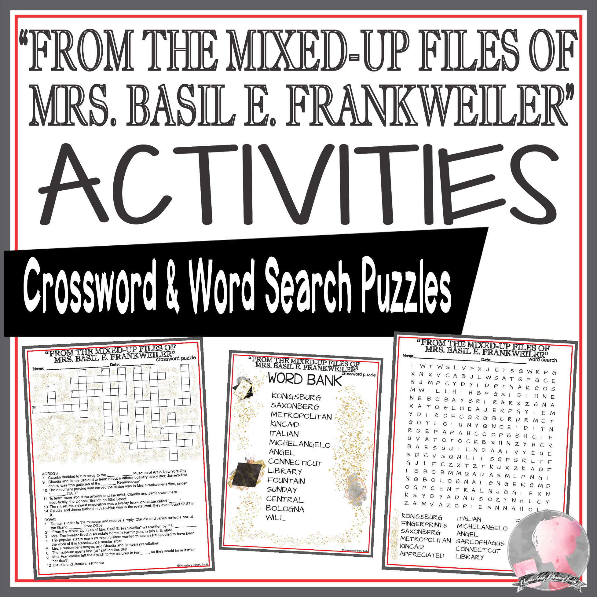 From The Mixed Up Files Of Mrs Basil E Frankweiler Activities Konigsburg Made By Teachers
