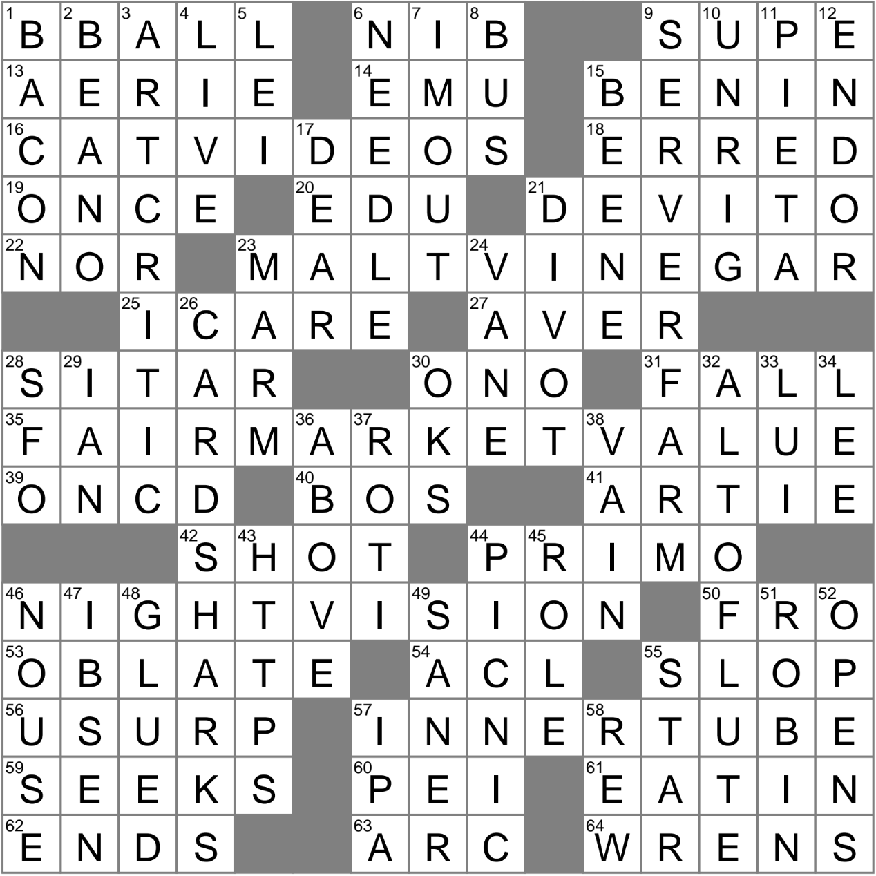 Game Of Chance Similar To Bingo Crossword Clue Archives LAXCrossword