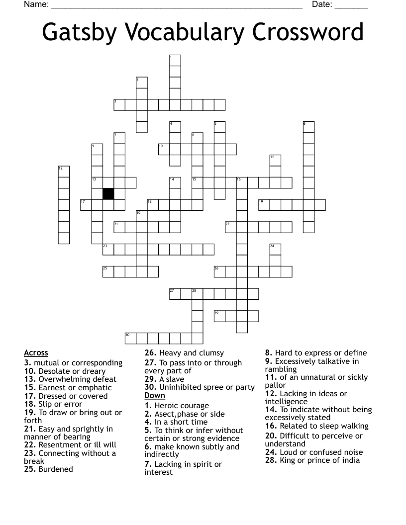 defeated party crossword clue