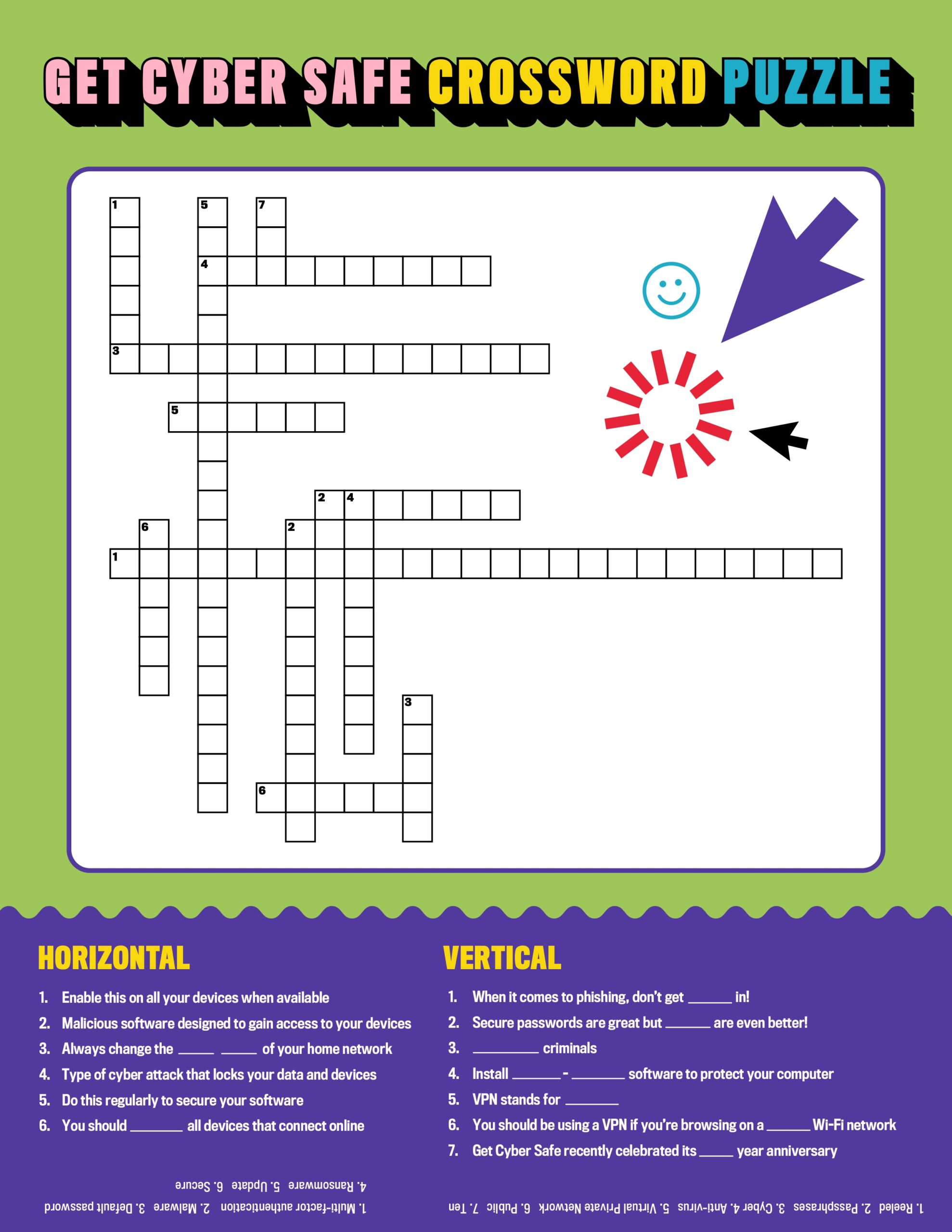 Get Cyber Safe Crossword Puzzle Get Cyber Safe