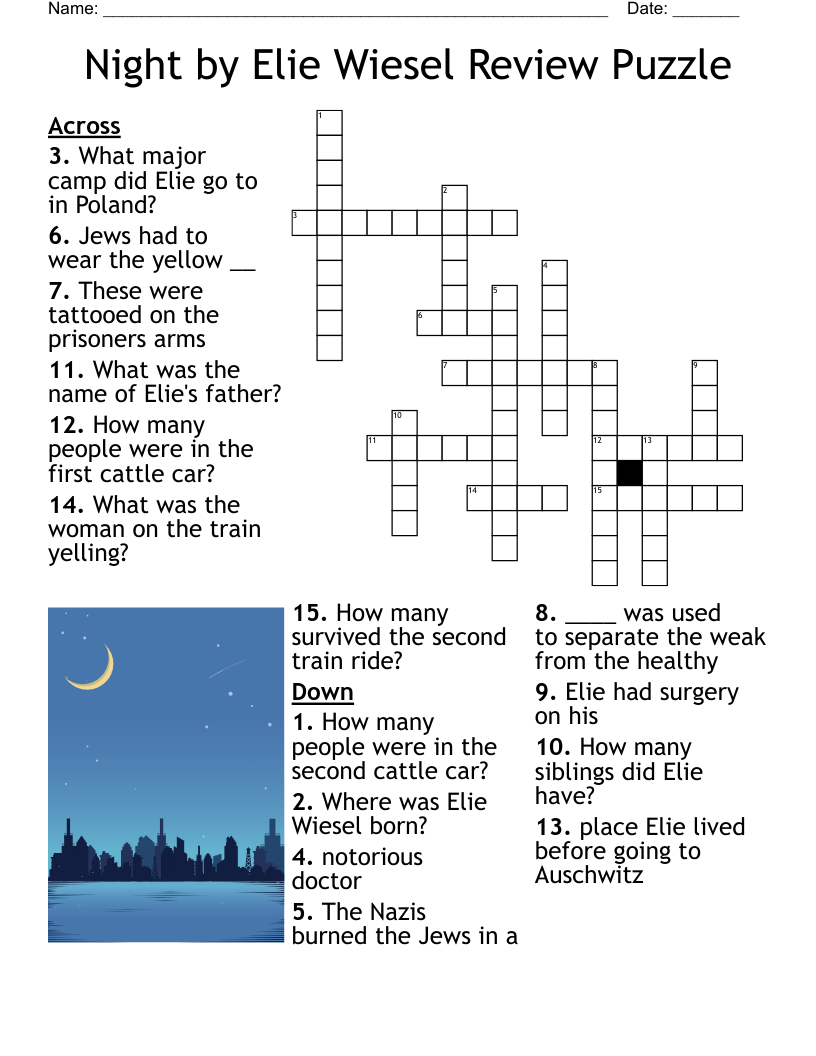 writer wiesel crossword clue