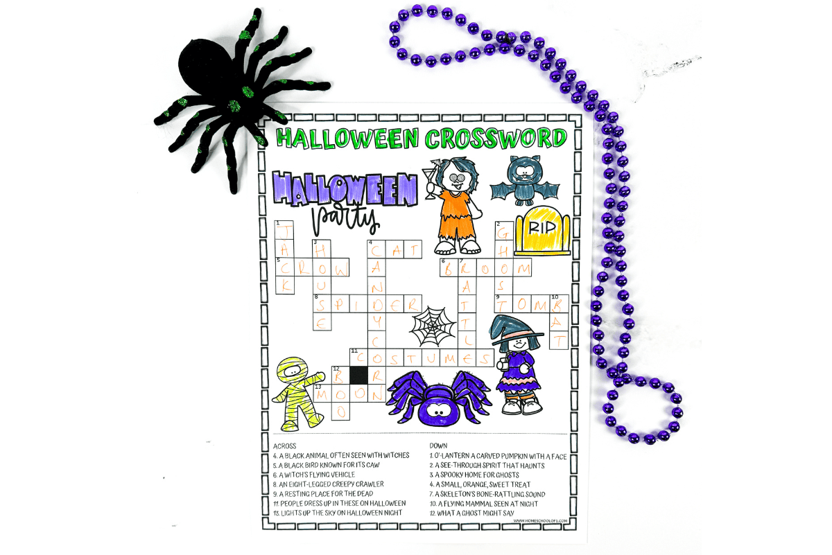 Halloween Crossword Puzzle Free Printable Game  Halloween Crossword Puzzle Free Printable Game