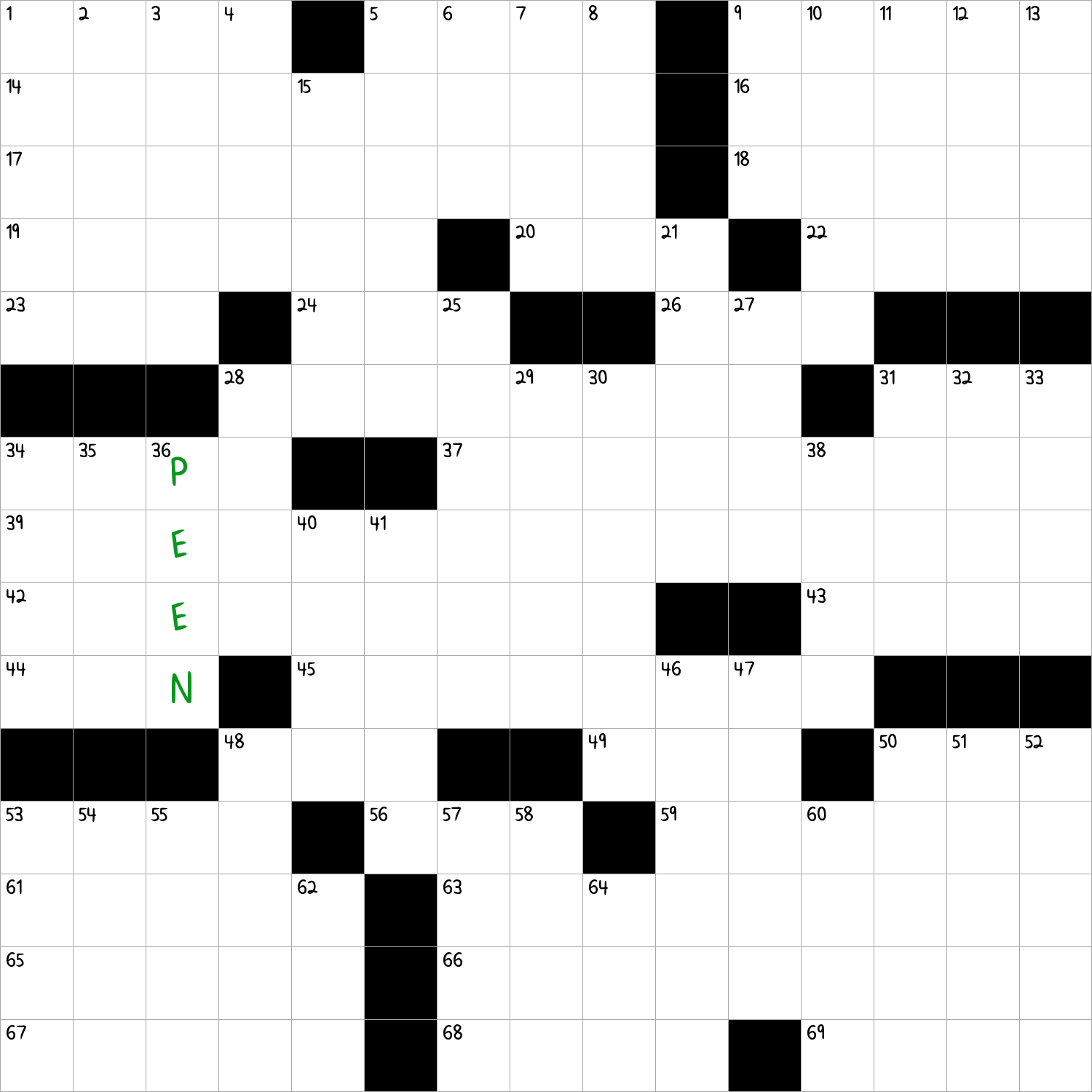 hammer part crossword clue