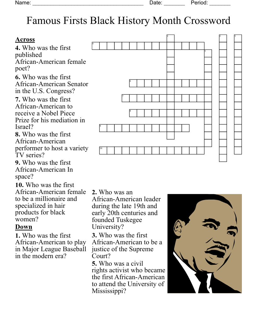 Harlem Renaissance Crossword WordMint
