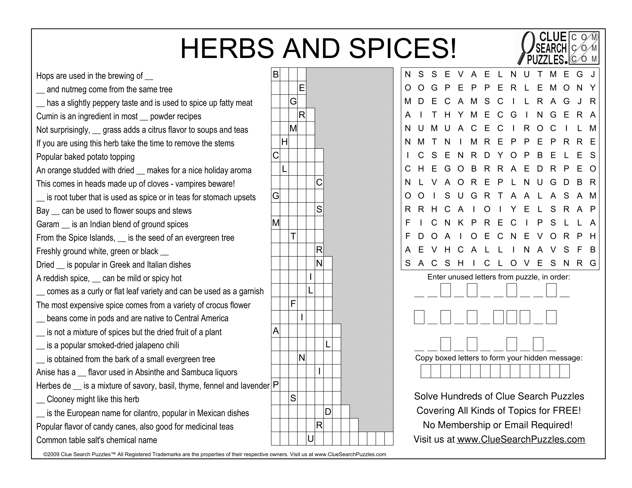 HERBS AND SPICES TRIVIA QUIZ