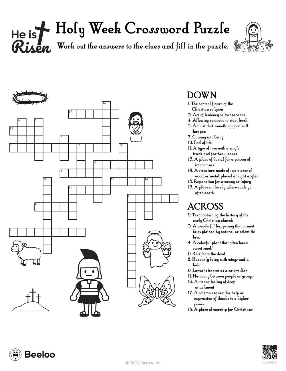 church area crossword clue