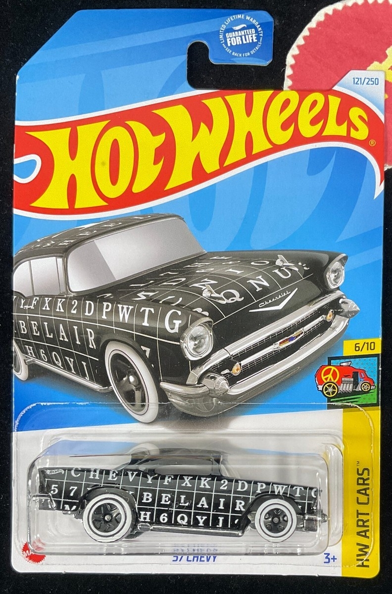 Hot Wheels HW Art Cars 2 10 70s Van 57 Chevy Mattel Crossword Puzzle Letters EBay