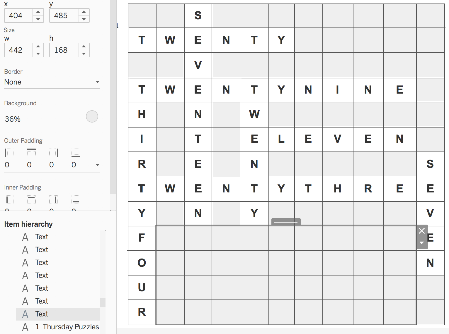 How I Created A Crossword Puzzle Using Set Actions Lindsey Poulter
