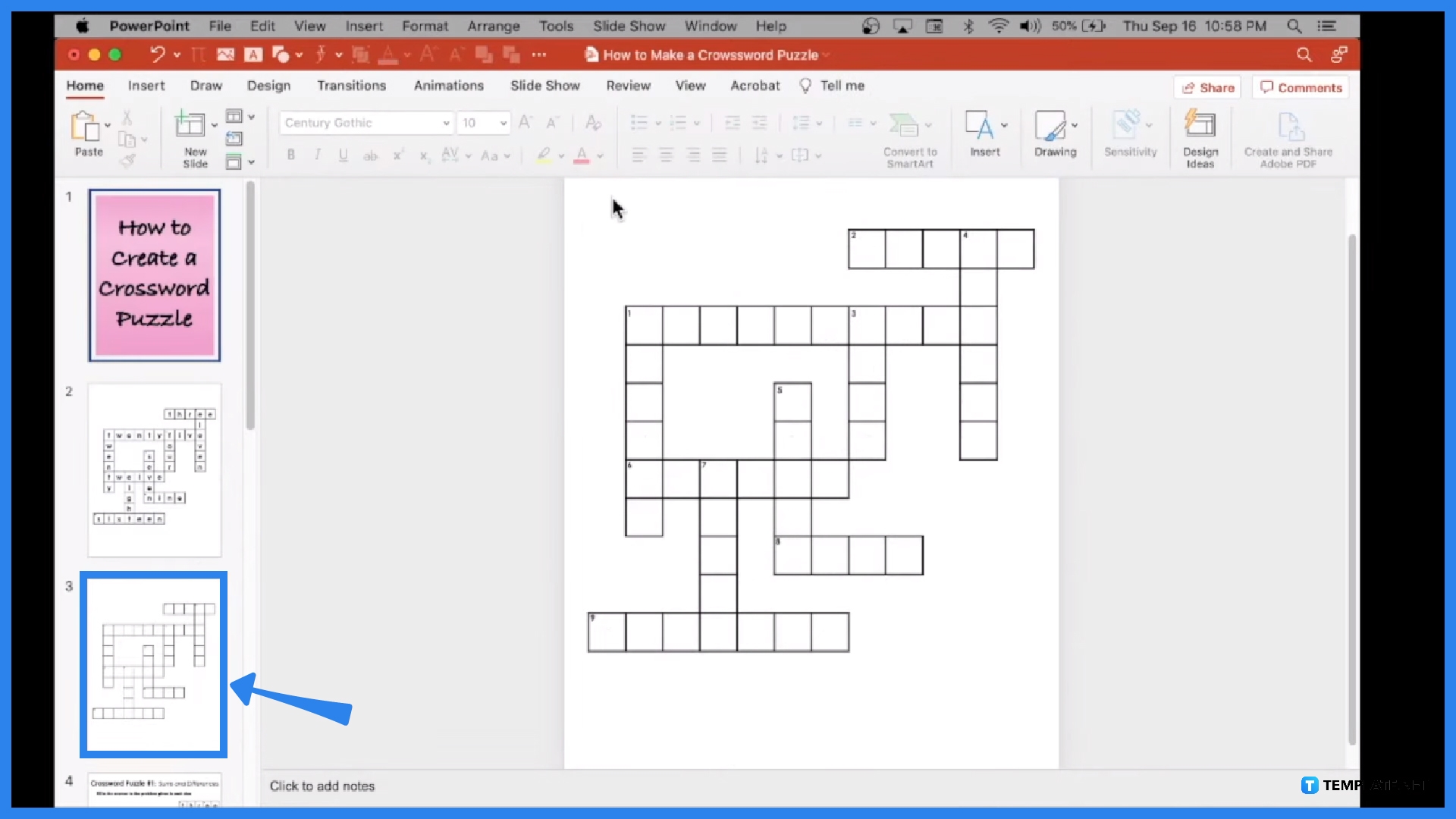 how to create a crossword puzzle