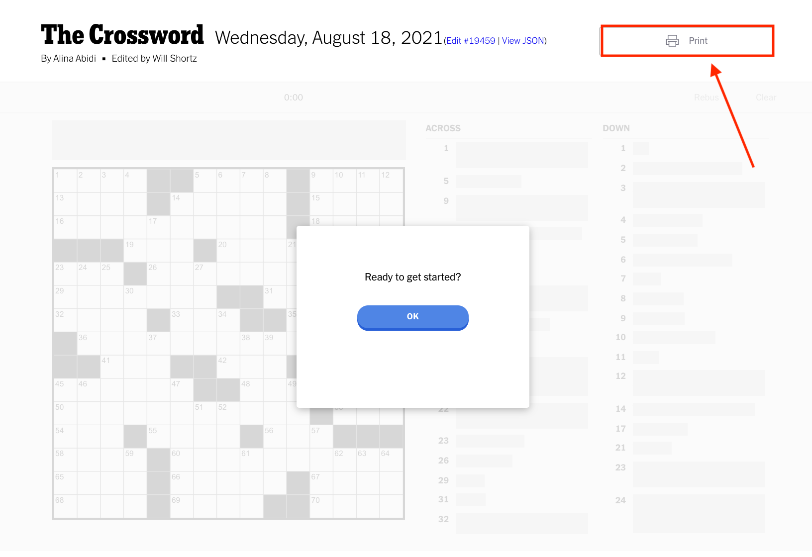 page for a bookmaker nyt crossword