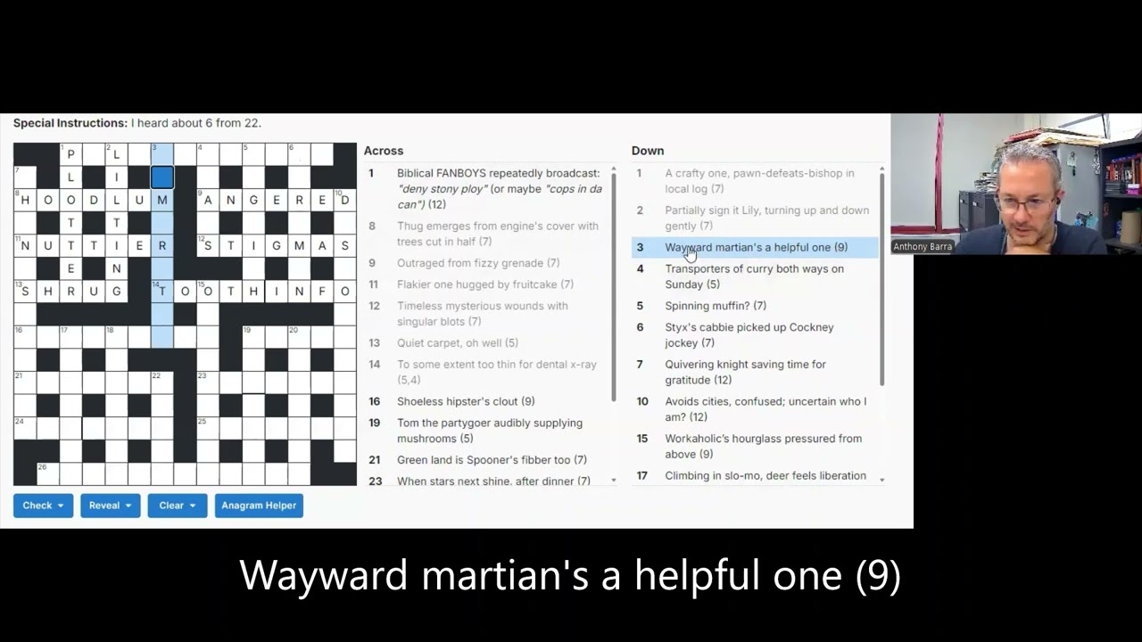 How To Solve A Cryptic Crossword Puzzle Answer Key Walkthrough YouTube