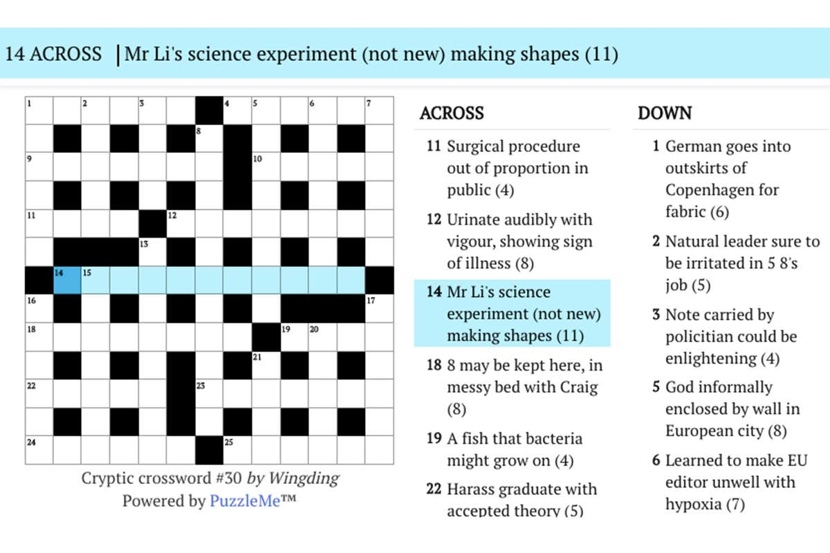 How To Solve The New Scientist Cryptic Crossword New Scientist