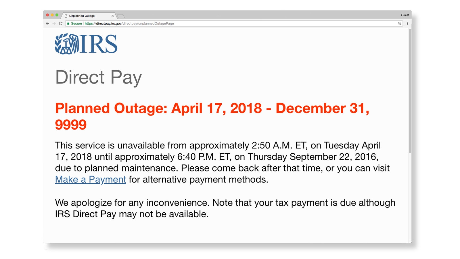I R S Website Crashes On Tax Day As Millions Tried To File Returns The New York Times