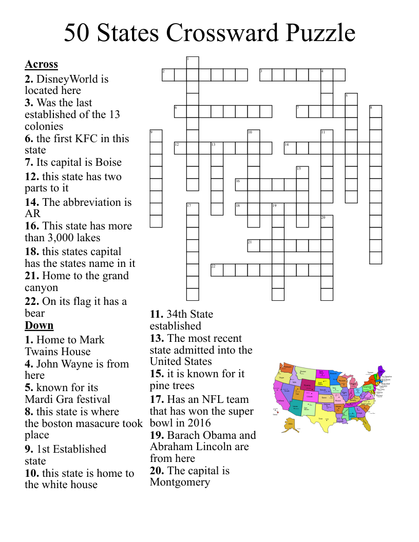 Illinois Crossword WordMint