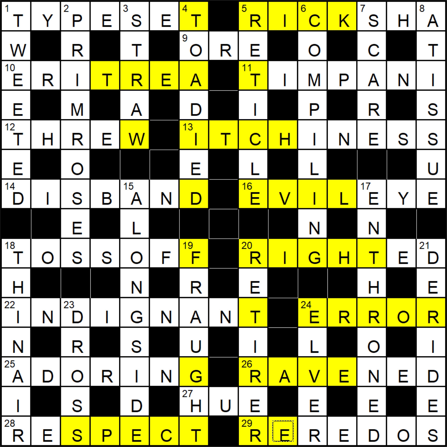 young eel crossword clue