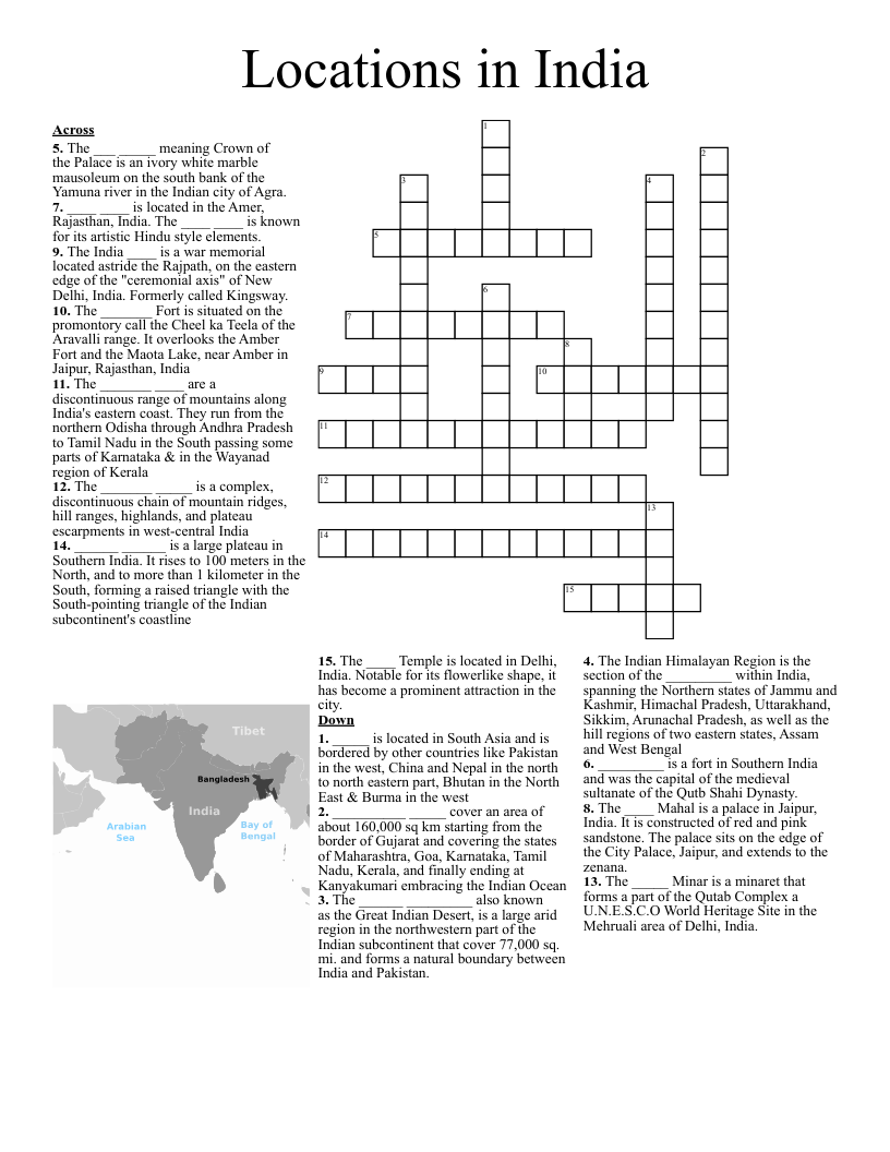 fruity indian beverage crossword