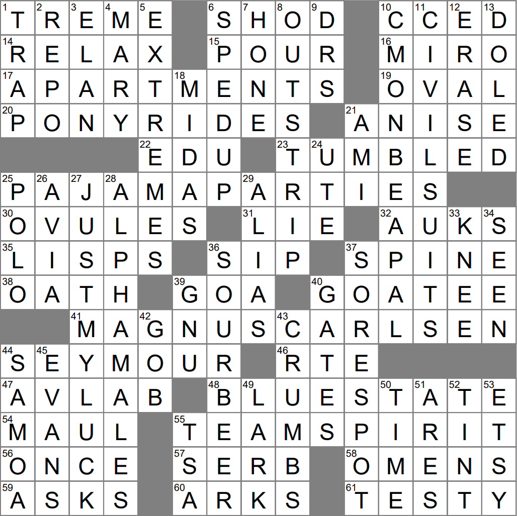 egg cells crossword clue